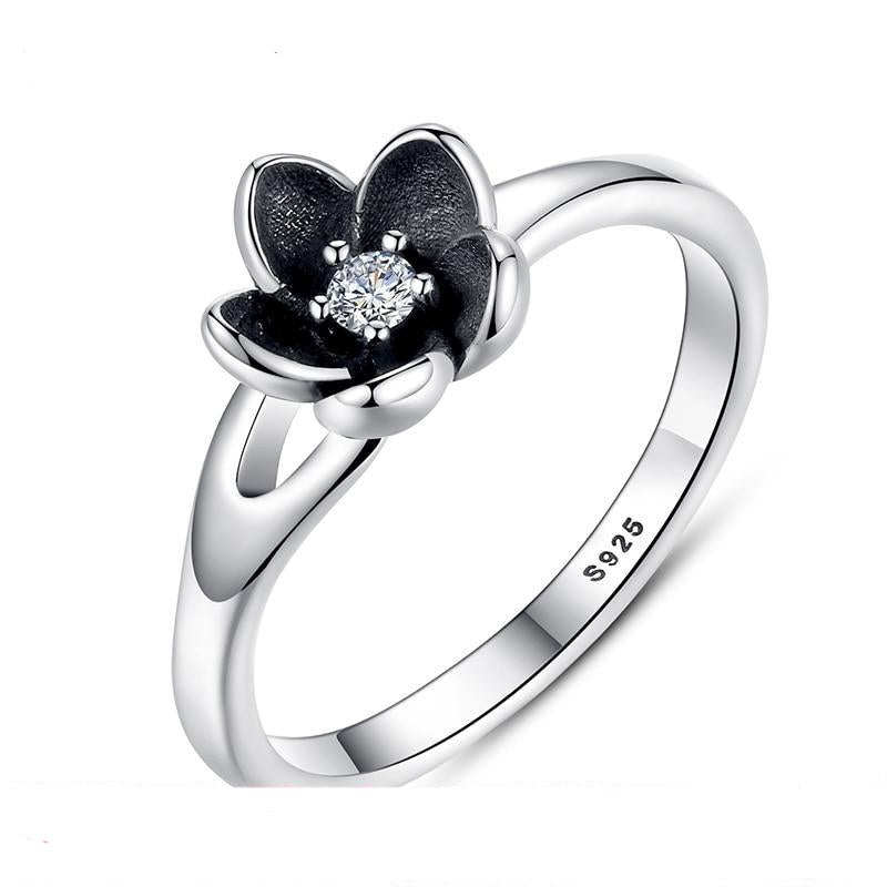 Authentic Mystic Floral Flower Stackable Ring