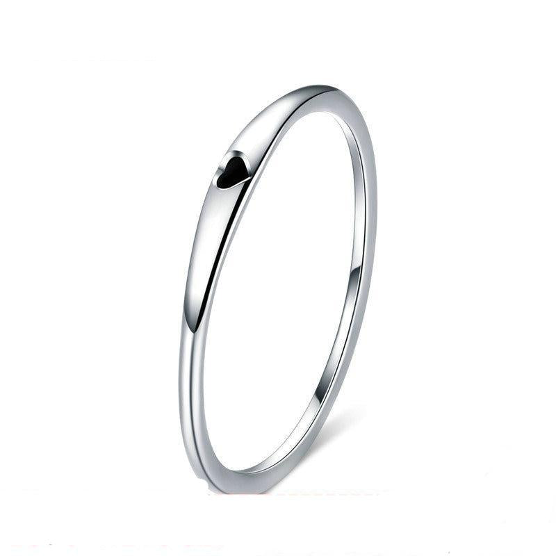 925 Sterling Silver Round Circle Pure Finger Ring