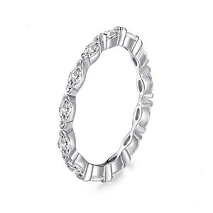 925 Sterling Silver Women Rings AAA Cubic Zircon Wedding Ring