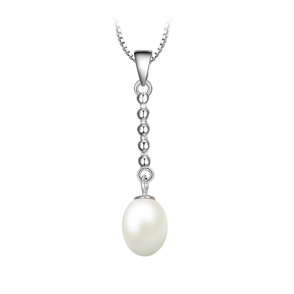 925 Sterling Silver Freshwater Cultured 5-7mm White Pearl