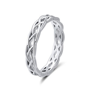 925 Sterling Silver Women Unique Twisted Shape Round
