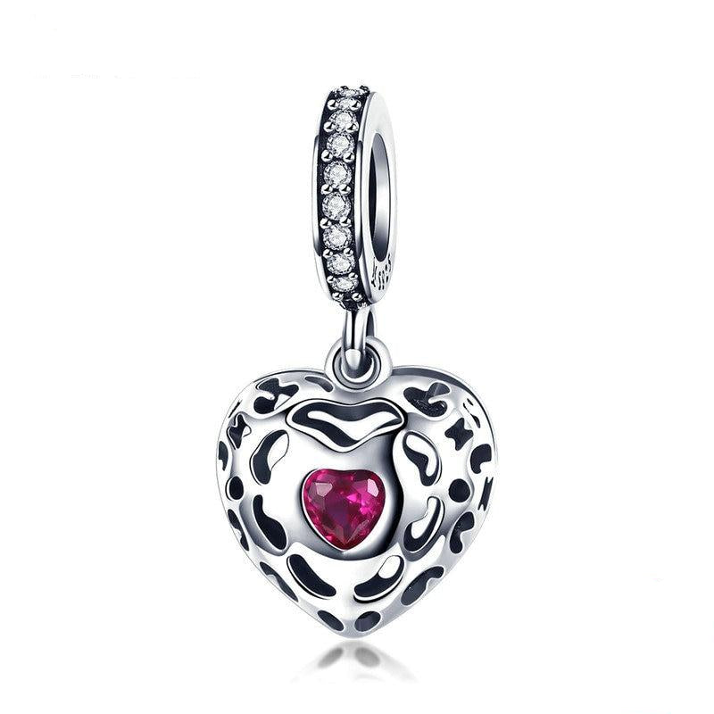 925 Sterling Silver Happiness Heart Pink